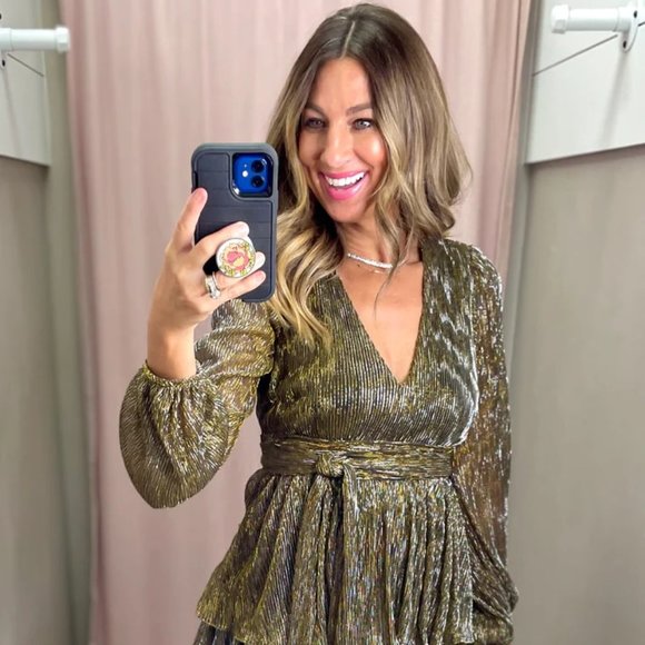 Traffic People Nerve Tiered Ruffled Midi Dress